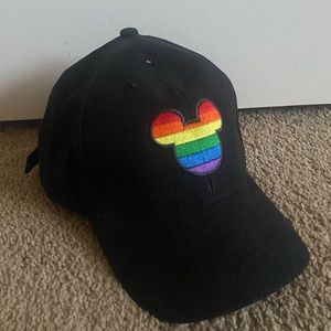 Black adjustable Pride Mickey Mouse hat